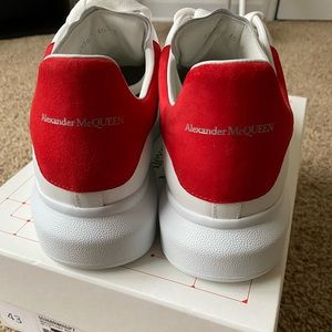Alexander McQueen White/Lust Red sz 13